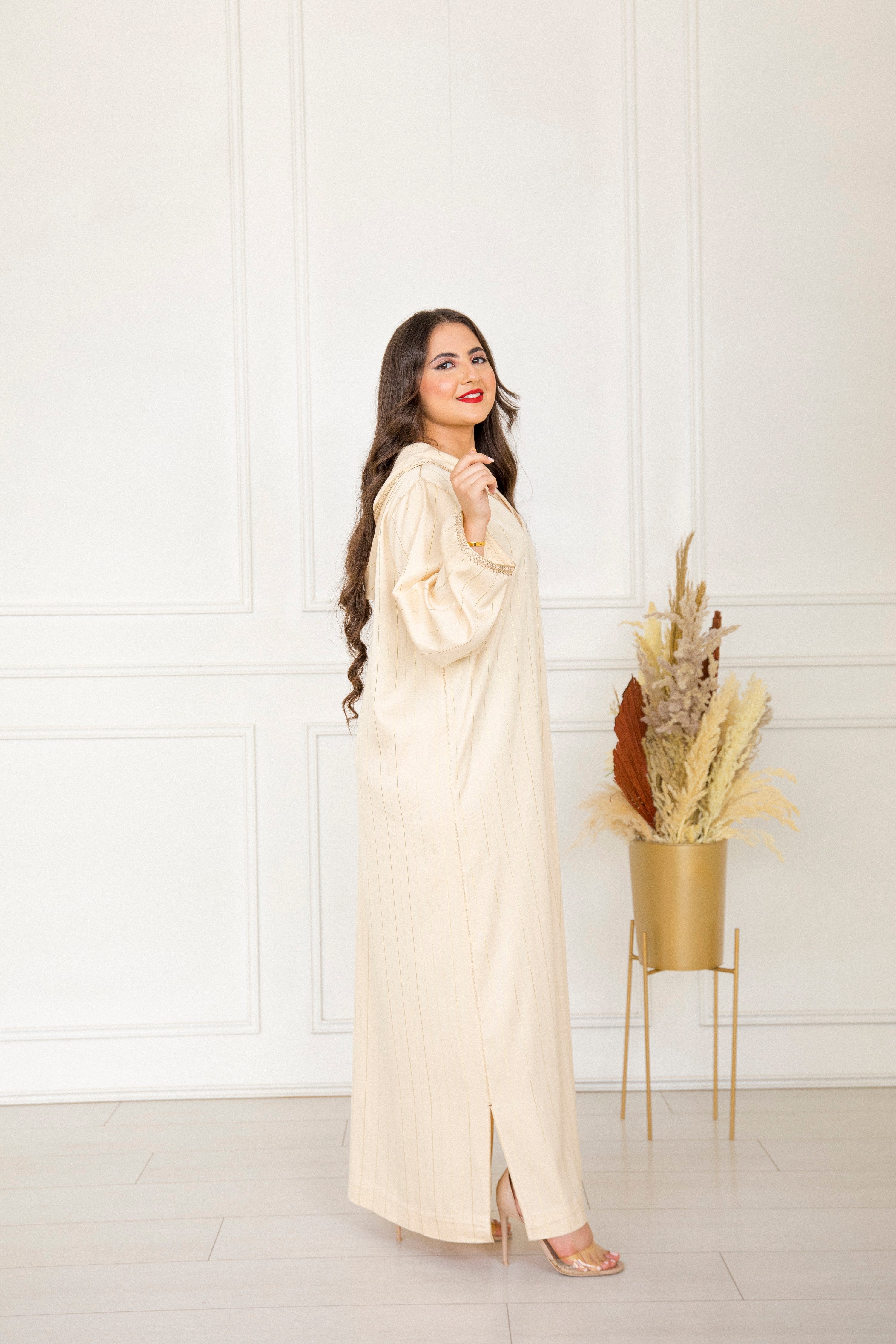 Djellaba Berchmane été 2023 - Crêpe vichy 100% Handmade