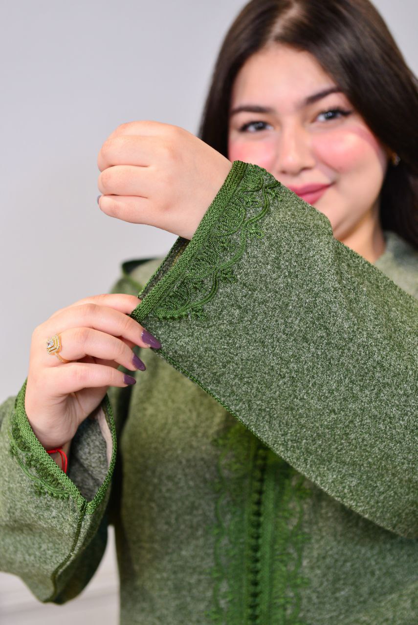 🧕 Djellaba d’hiver en tissu soufa de haute qualité