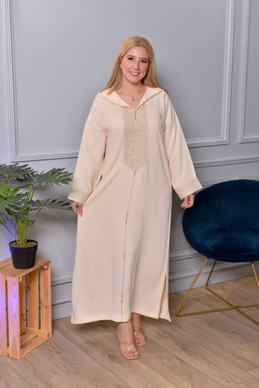 ✨ Djellaba en tissu Crêpe Dossoie (marque Lilian)