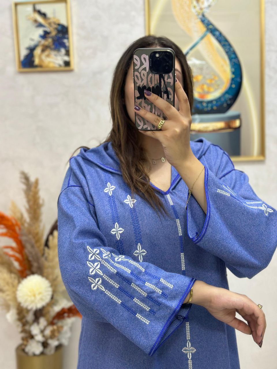 Jellaba Parchemin au tissu tweed de haute qualité 🧵