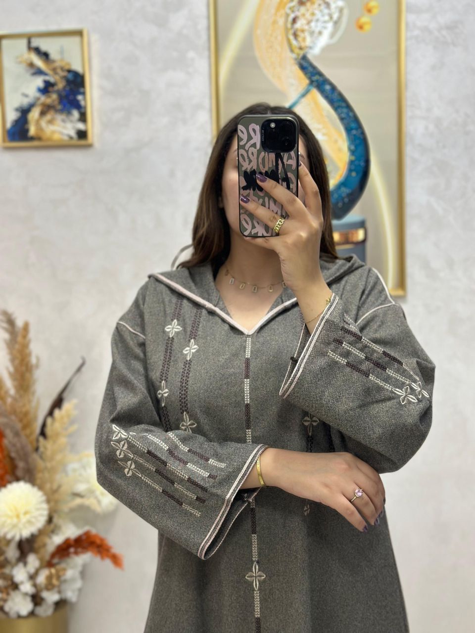 Jellaba Parchemin au tissu tweed de haute qualité 🧵