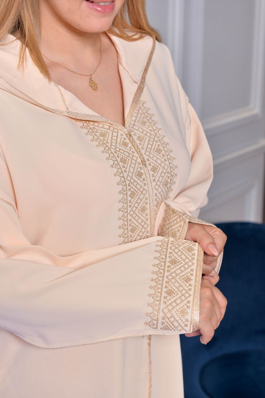✨ Djellaba en tissu Crêpe Dossoie (marque Lilian)