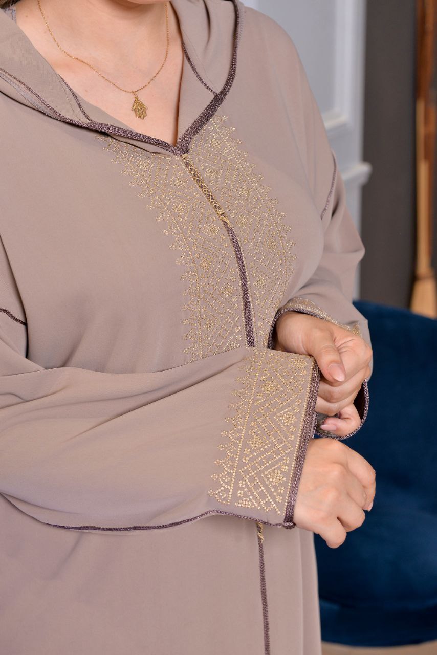 ✨ Djellaba en tissu Crêpe Dossoie (marque Lilian)