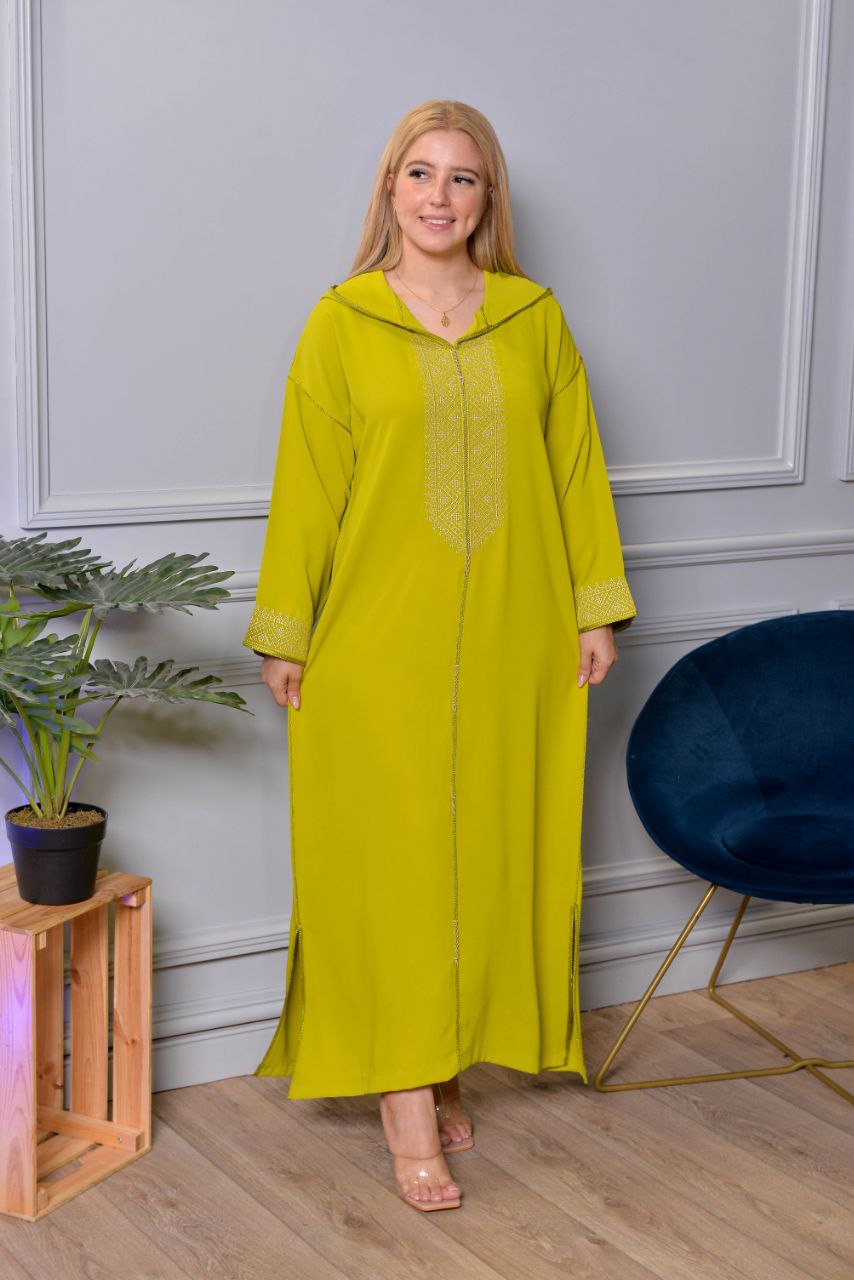 ✨ Djellaba en tissu Crêpe Dossoie (marque Lilian)