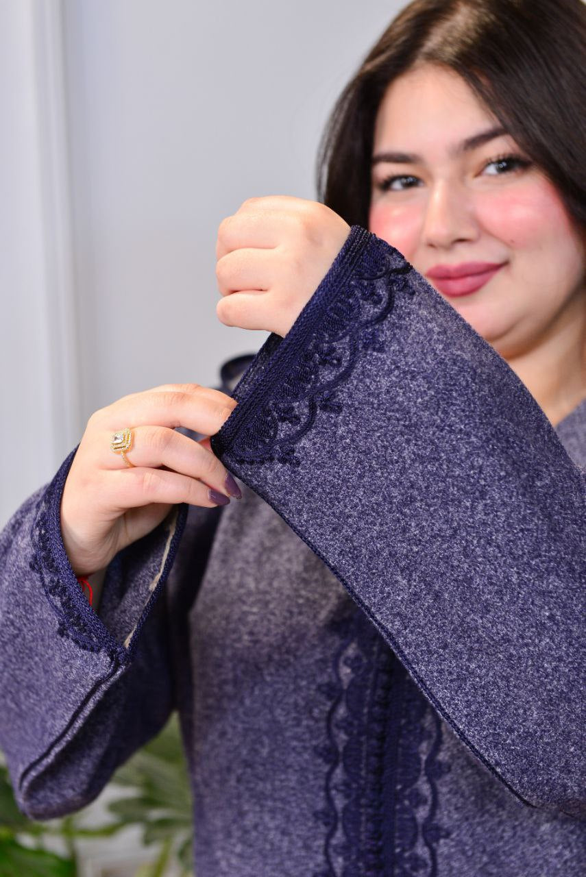 🧕 Djellaba d’hiver en tissu soufa de haute qualité