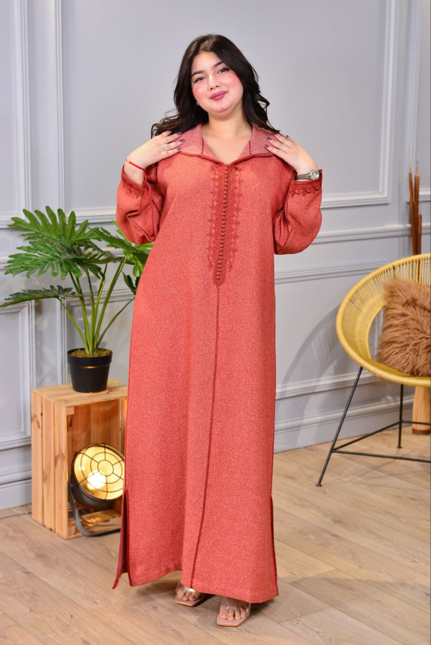 🧕 Djellaba d’hiver en tissu soufa de haute qualité