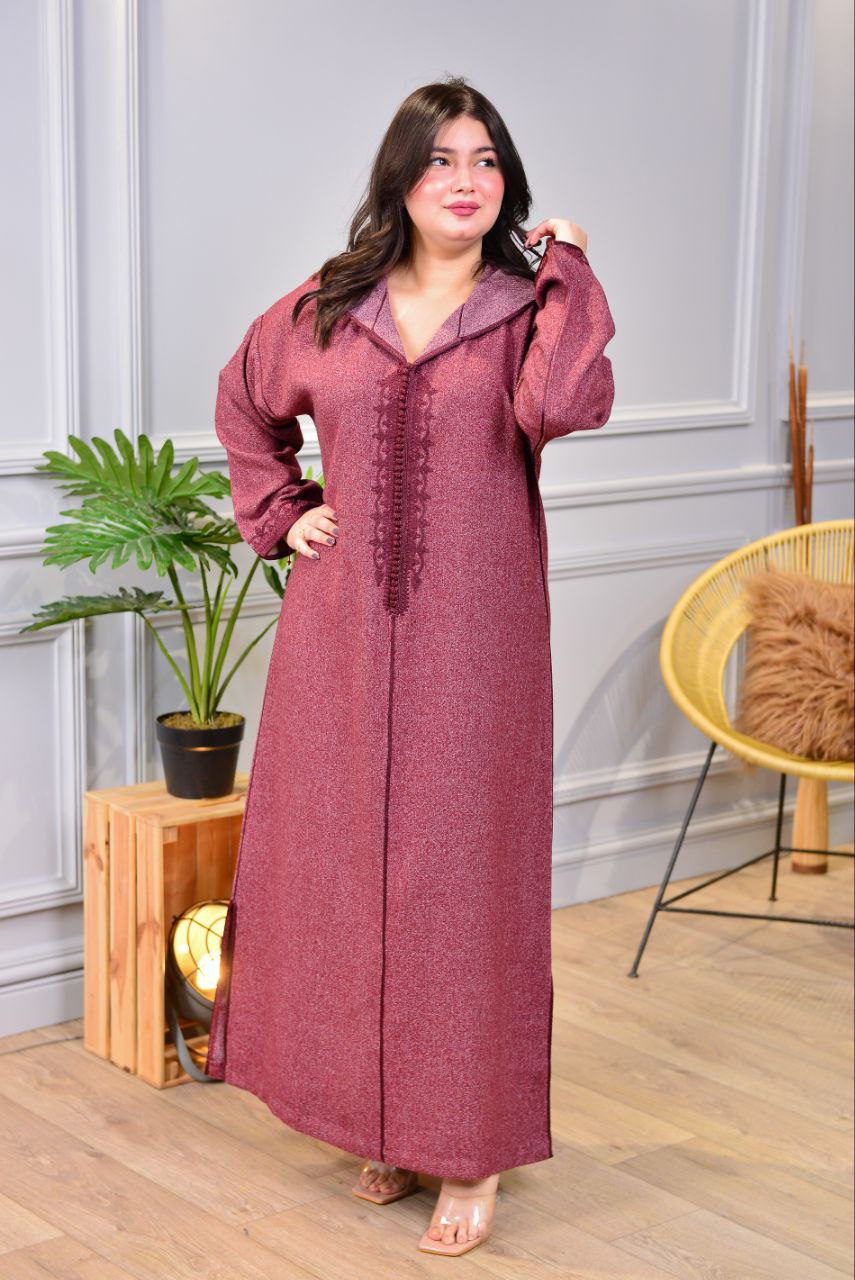 🧕 Djellaba d’hiver en tissu soufa de haute qualité
