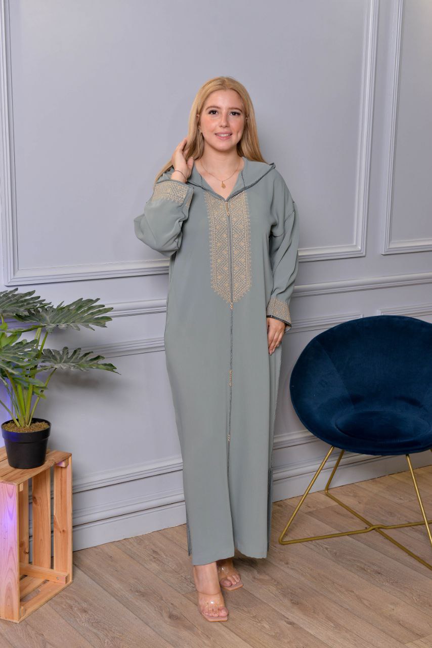 ✨ Djellaba en tissu Crêpe Dossoie (marque Lilian)