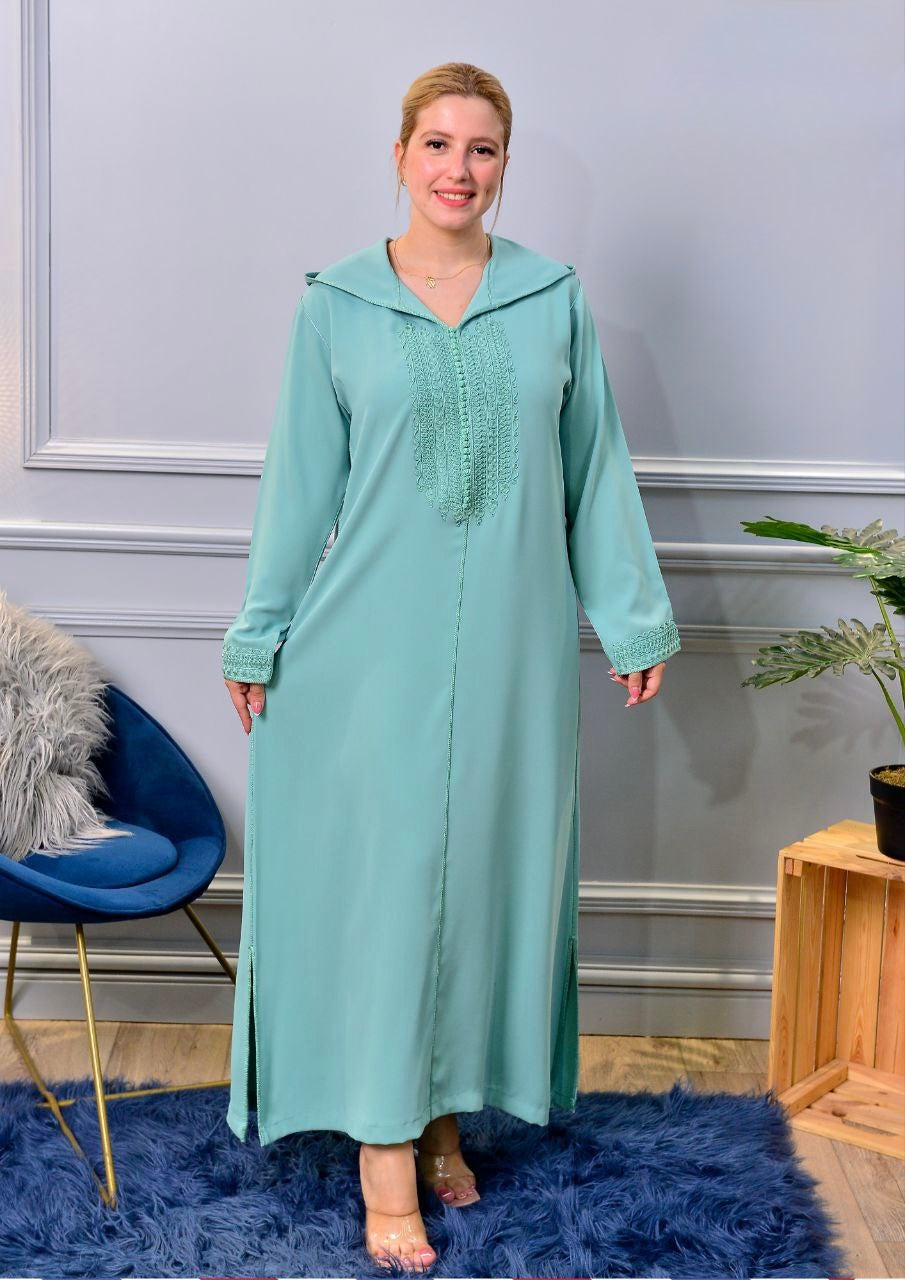 🧵 Tissu : Crêpe Dossoie soie + nouvelle broderie « kṭarfel »