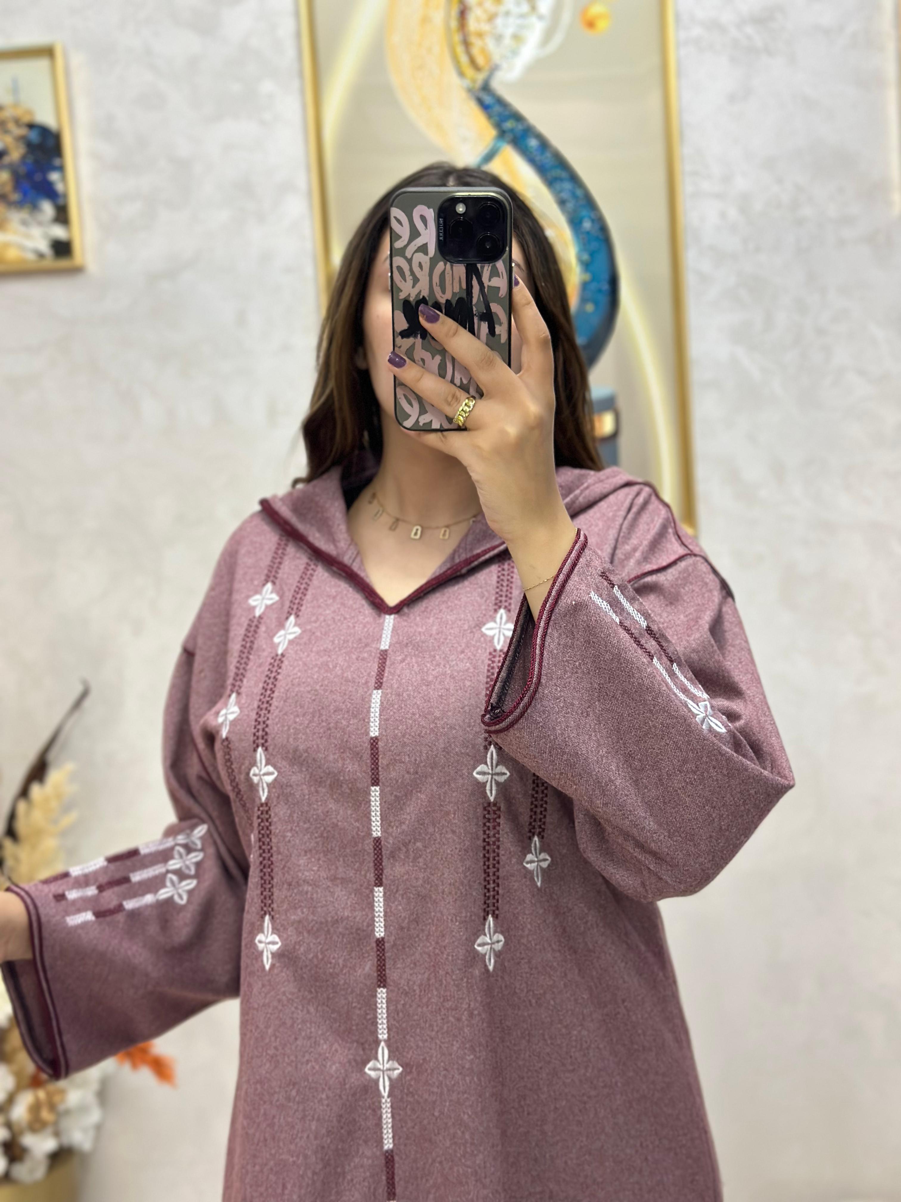 Jellaba Parchemin au tissu tweed de haute qualité 🧵