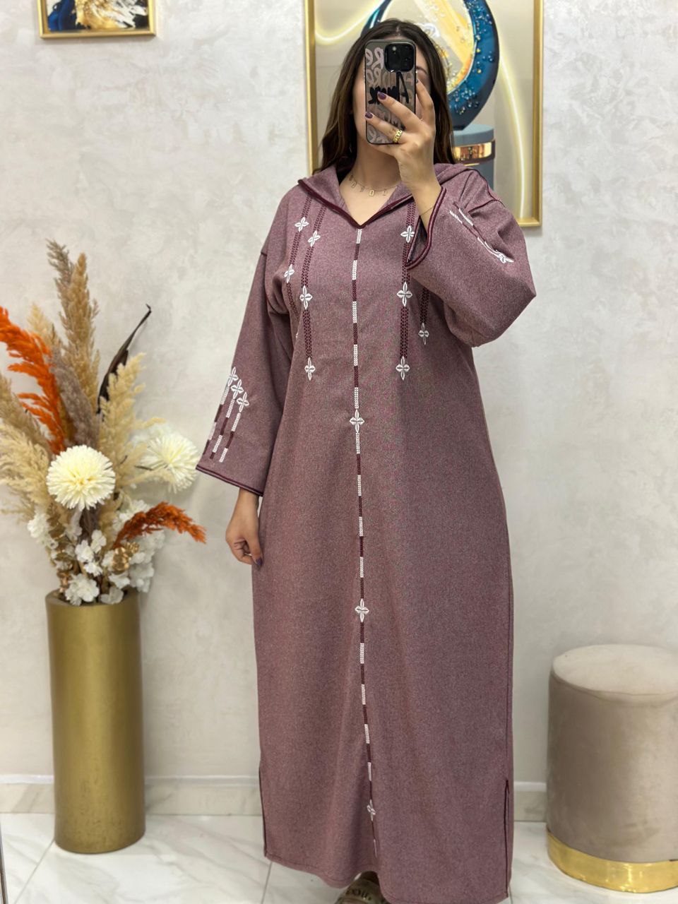 Jellaba Parchemin au tissu tweed de haute qualité 🧵
