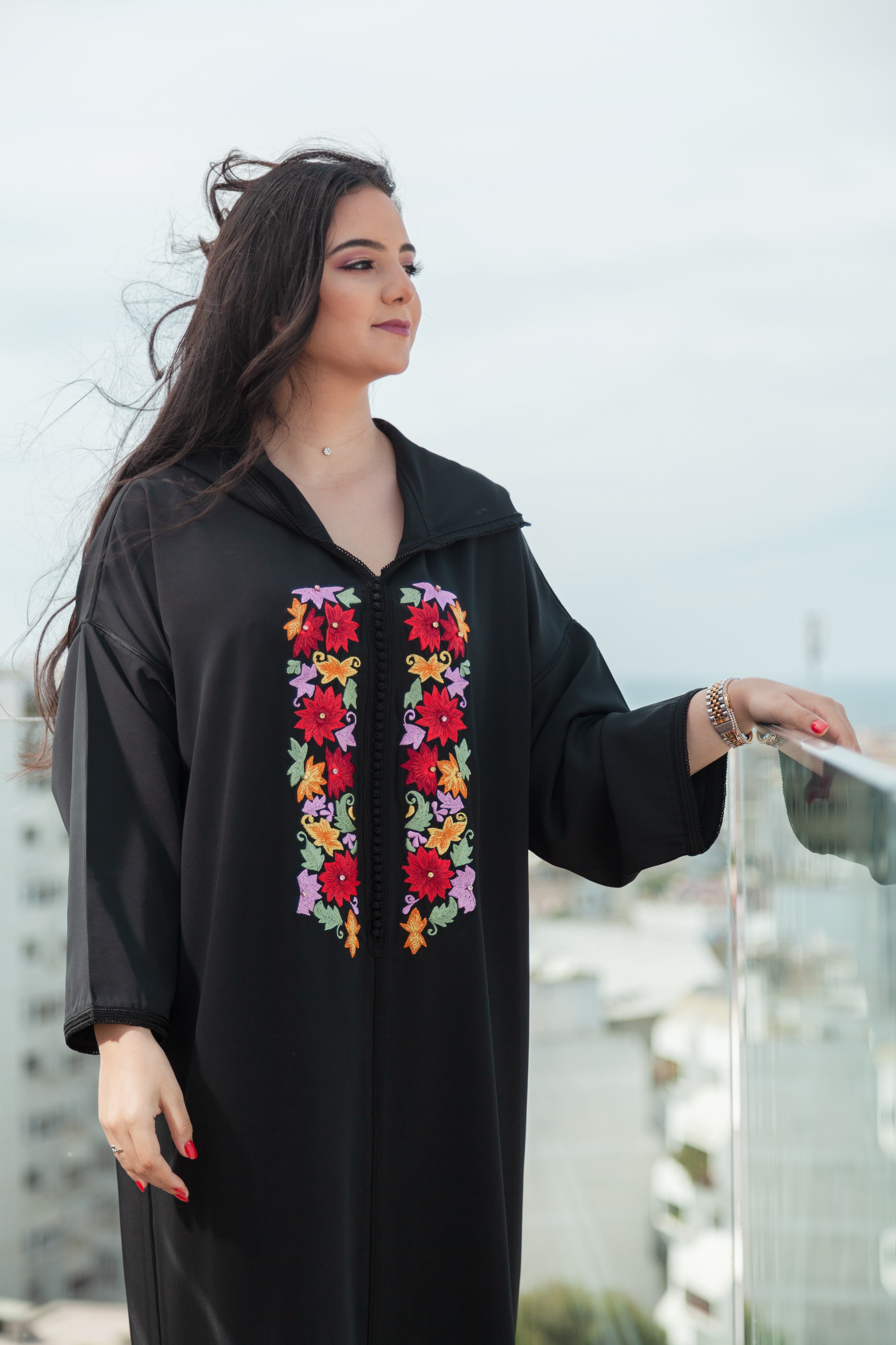 Djellaba Fleurie AMIRA